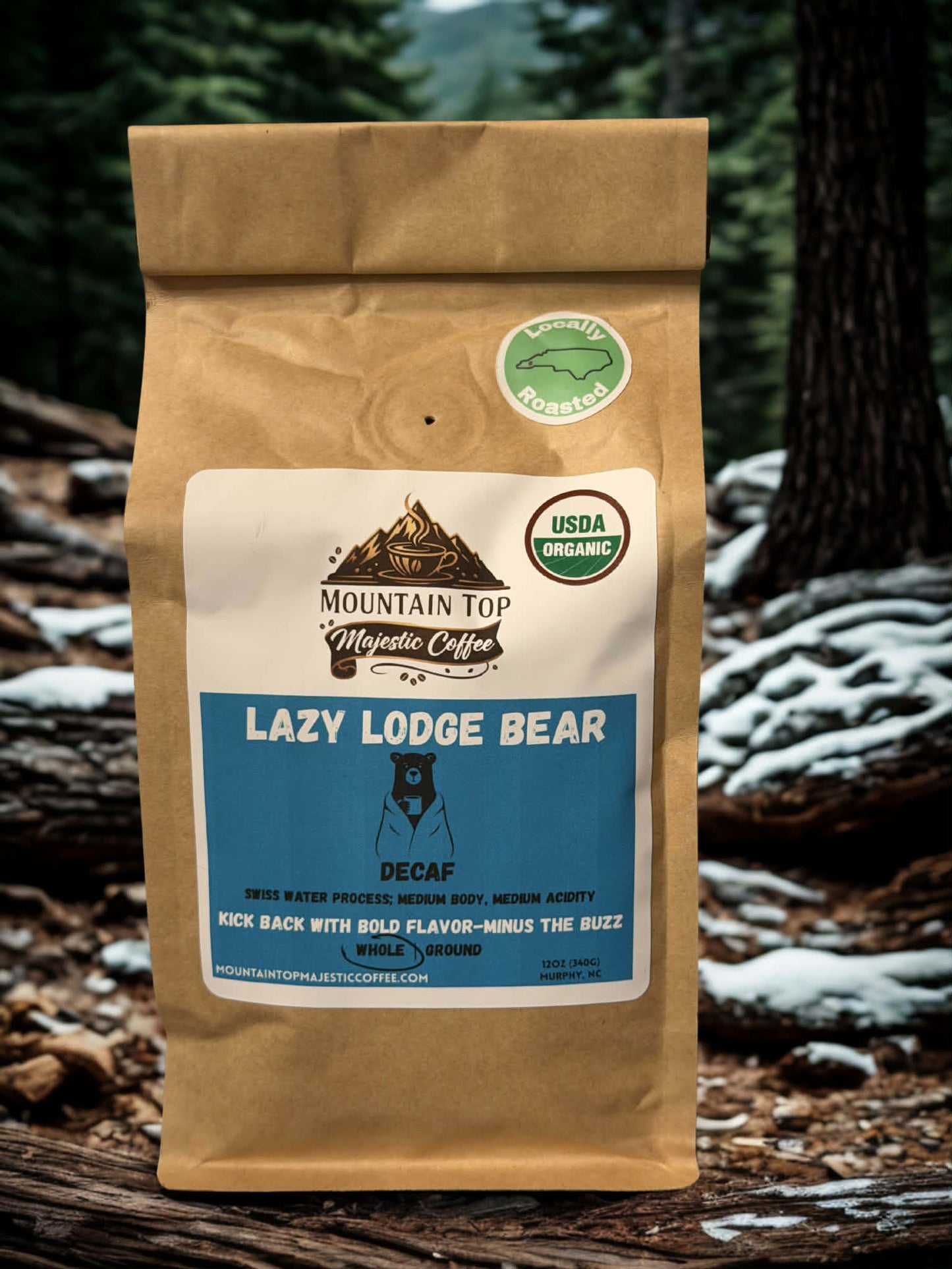 Lazy Lodge Bear - Mountain Top Majestic Coffee llc